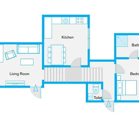 The Duesseldorfer, 1 Bedroom 1 Living Up To 4 People * Berlijn